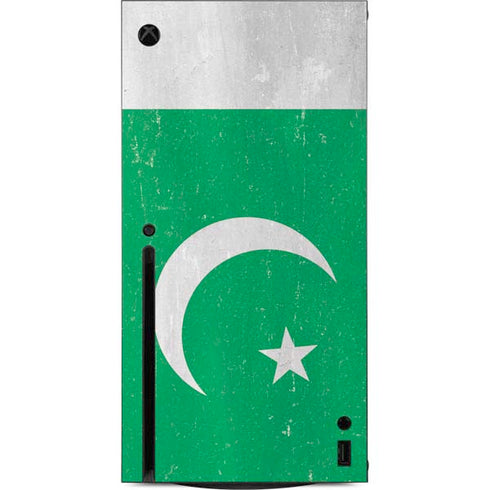 Pakistan Flag Distressed Xbox Series X Console Skin